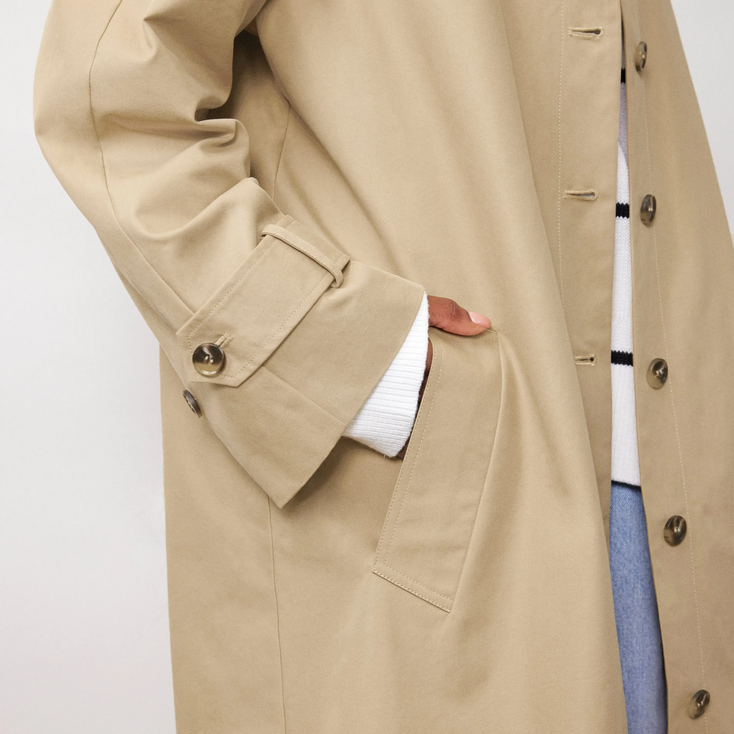 Relaxed Single Breast Trench Coat