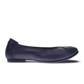 Revere Nairobi Ballet Flat (Women) - Navy Lizard