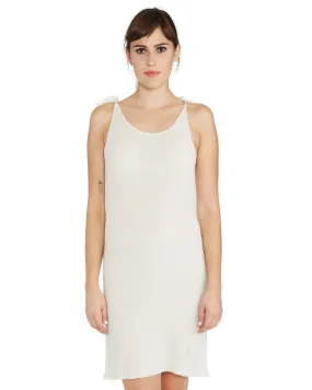 Ryan Roche | Cashmere Tie Slip Dress in Ivory