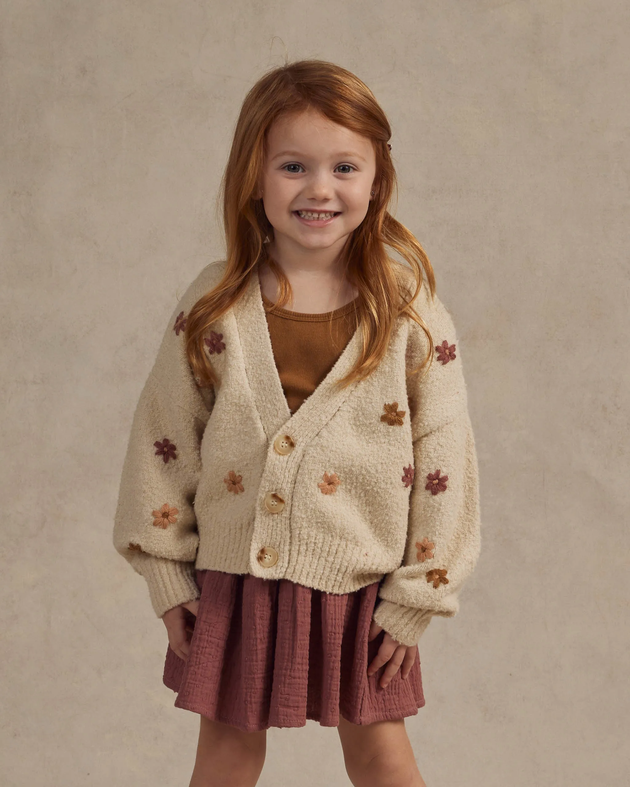 Rylee   Cru Boxy Crop Cardigan | Fall Flowers