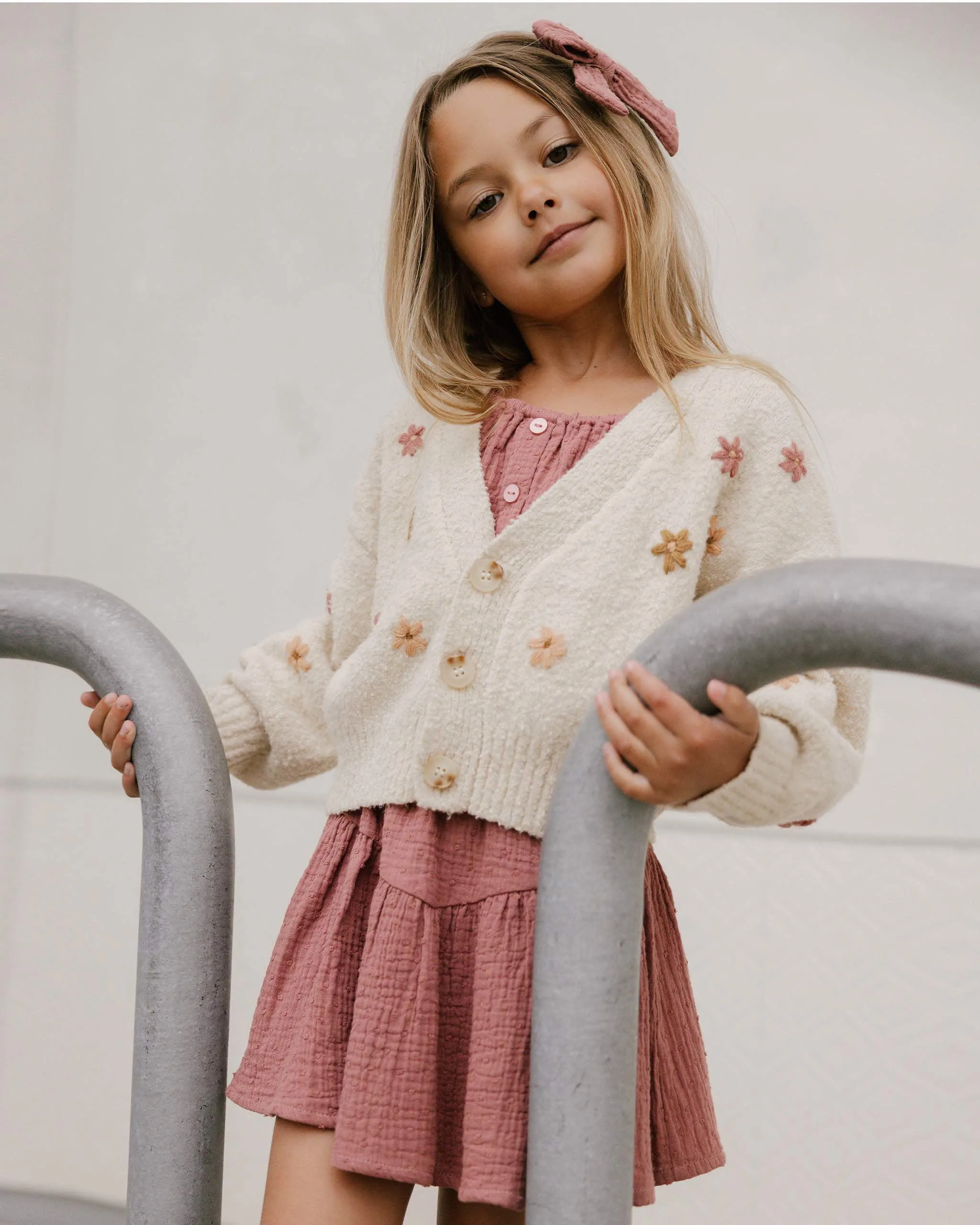 Rylee   Cru Boxy Crop Cardigan | Fall Flowers