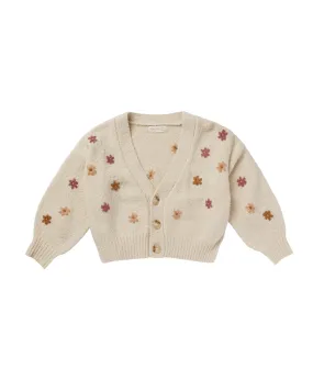 Rylee   Cru Boxy Crop Cardigan | Fall Flowers