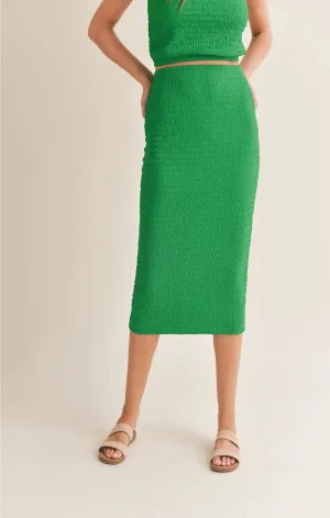 Sadie & Sage So Fresh Textured Midi Skirt