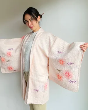 Sakura and Pine Shibori Haori Kimono Jacket