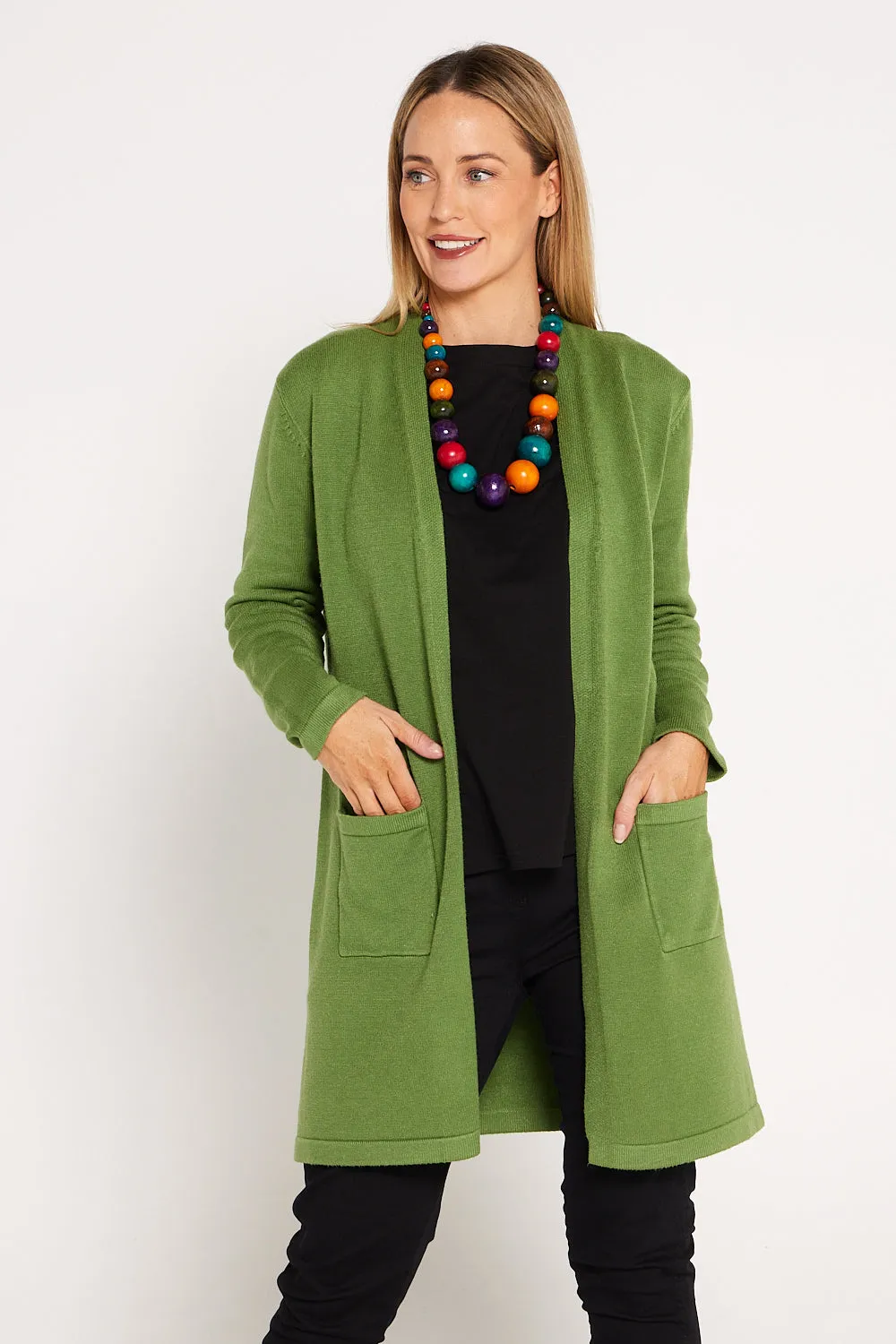 Salima Knit Cardigan - Apple Green