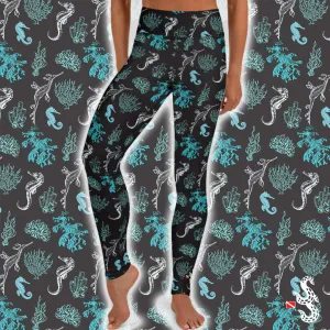 Salty Seahorse and Sea Dragon Leggings - High Waist