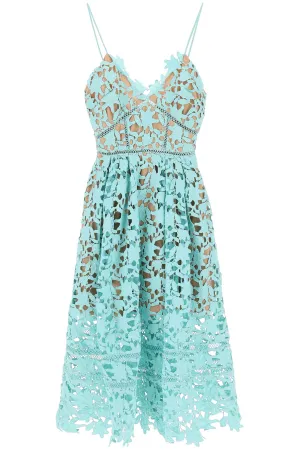 Self portrait 'azalea' floral lace midi dress