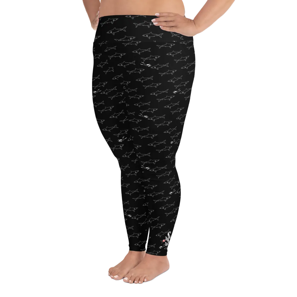 Shark Divers Plus Size Leggings (Warehouse)