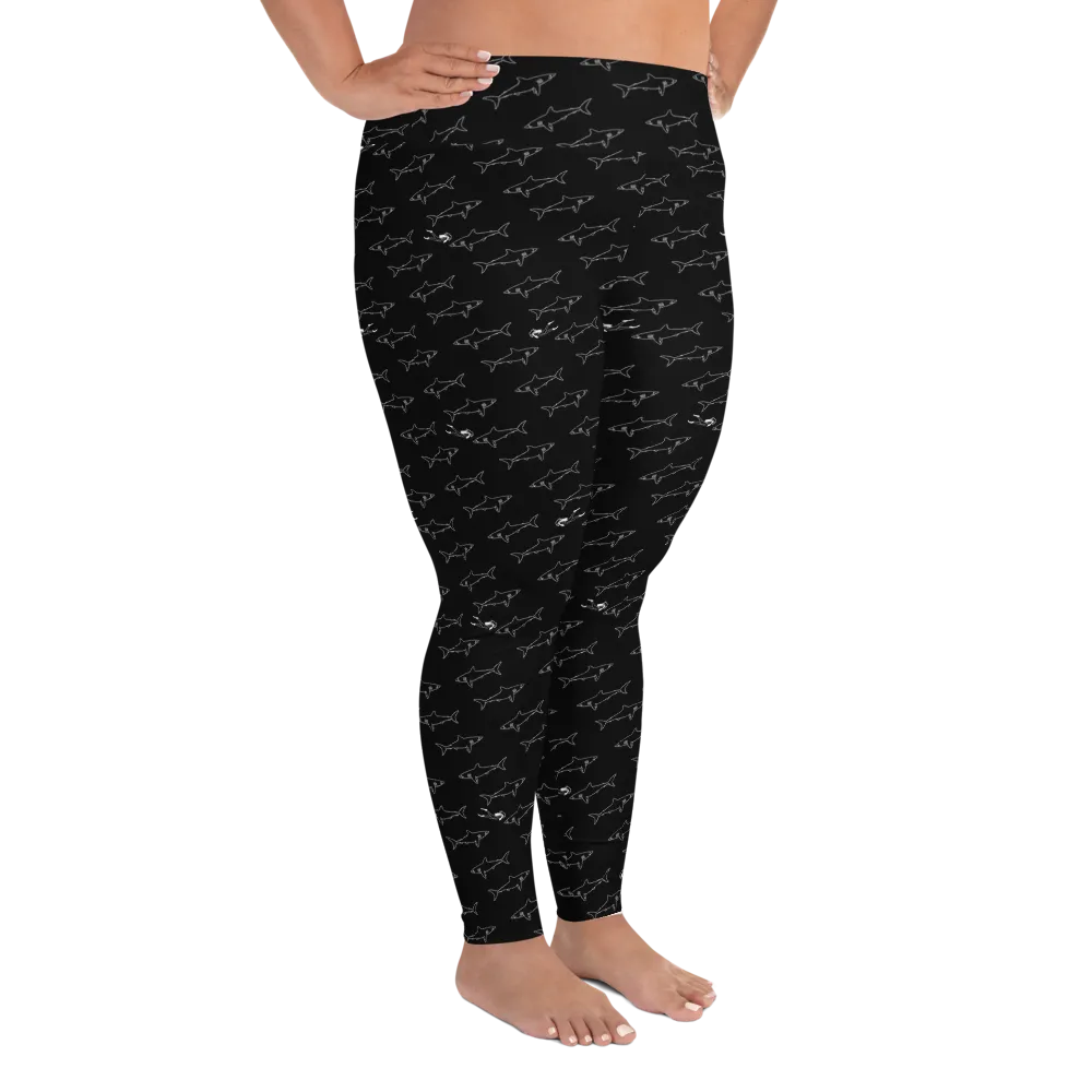 Shark Divers Plus Size Leggings (Warehouse)