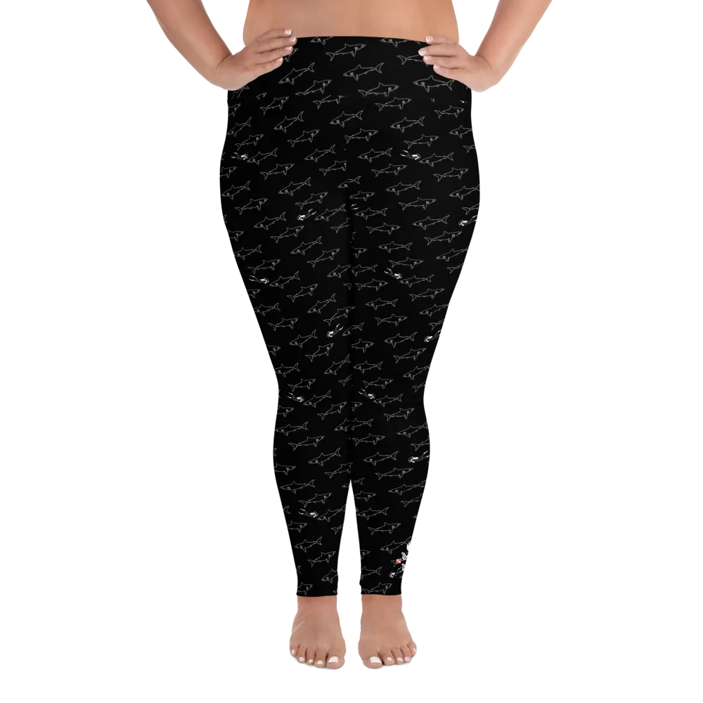 Shark Divers Plus Size Leggings (Warehouse)