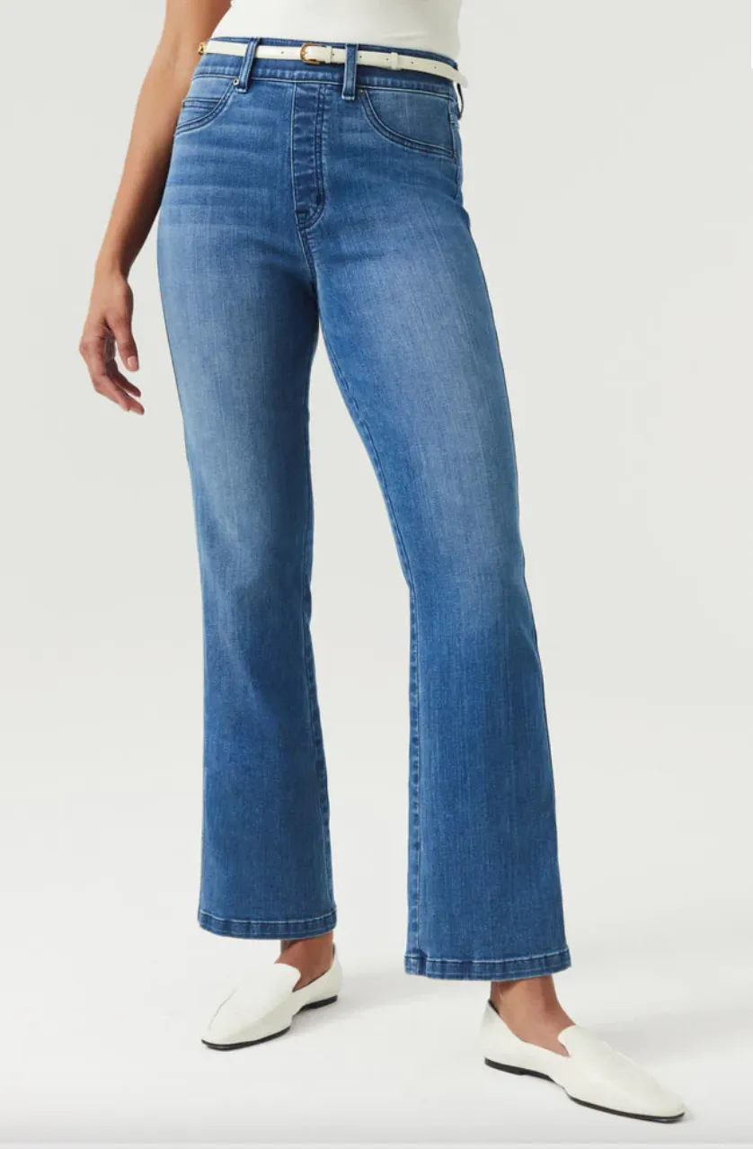 Spanx Crop Kick Flare Jean Vintage Indigo