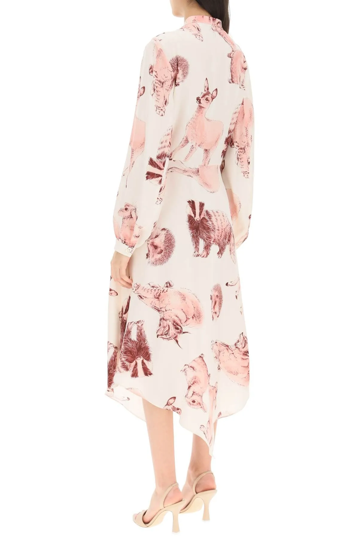 Stella mccartney fauna rewild print shirt dress