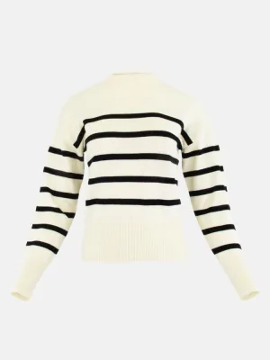 STRIPED SWEATER BLACK /IVORY