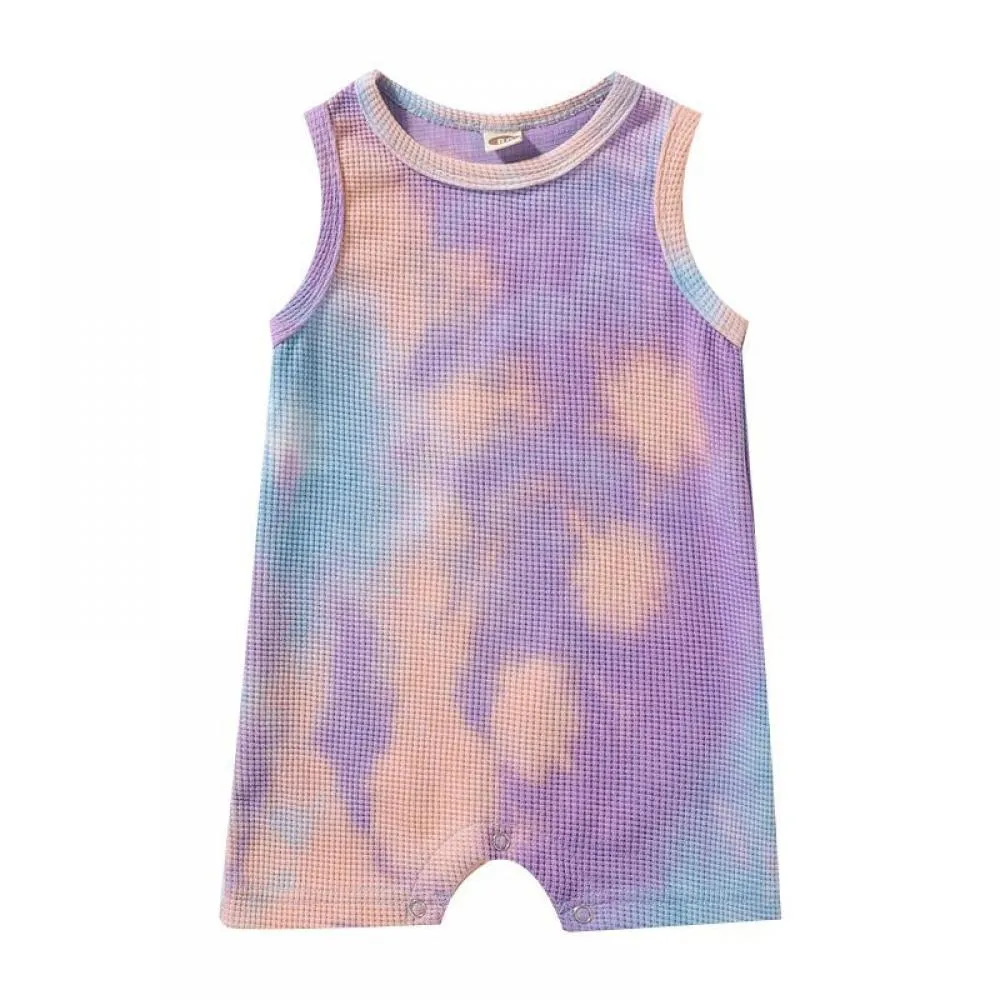 Summer Baby Tie-dye Vest Romper Baby Clothes In Bulk