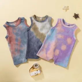 Summer Baby Tie-dye Vest Romper Baby Clothes In Bulk