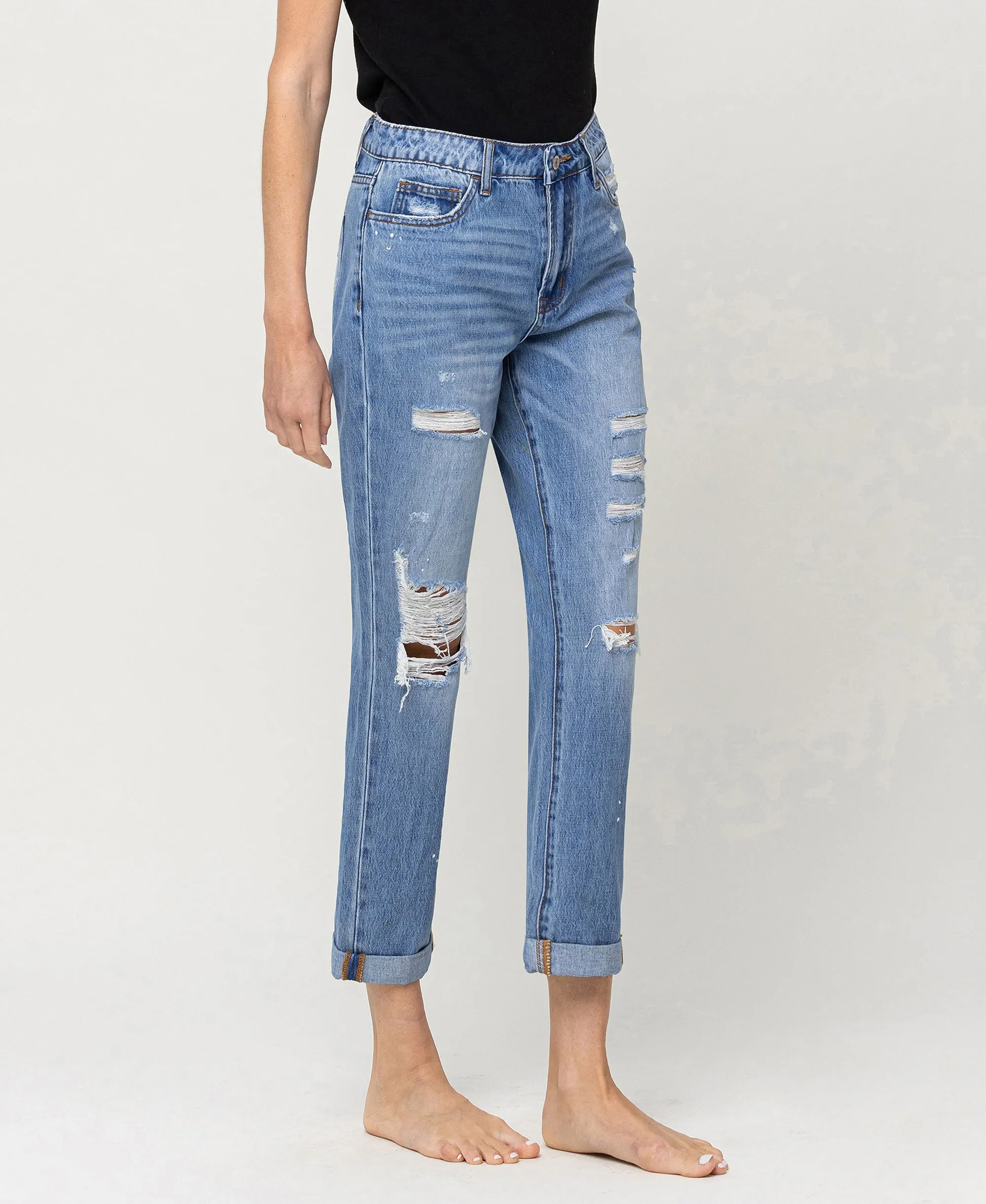 Summer Dance - High Rise Boyfriend Jeans