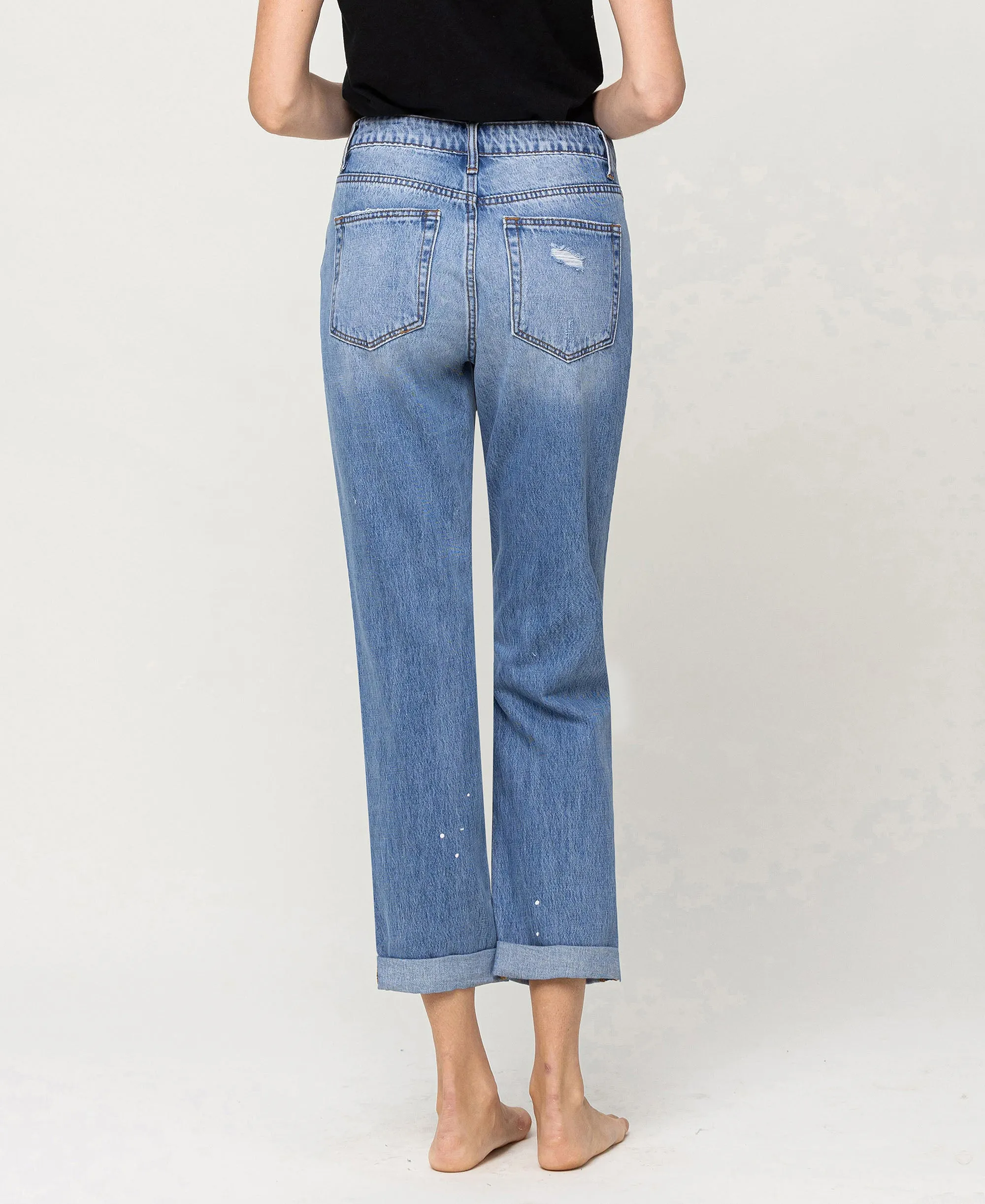 Summer Dance - High Rise Boyfriend Jeans