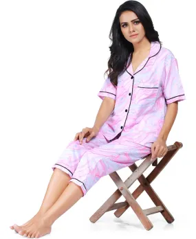 SXV Women's Cotton Printed Night Suit Pyjama Set : Icecream (Lowest price - non returnable)