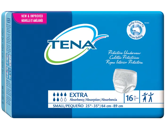 Tena 72416 Protective Underwear, Regular, X-Large 58"-68" White