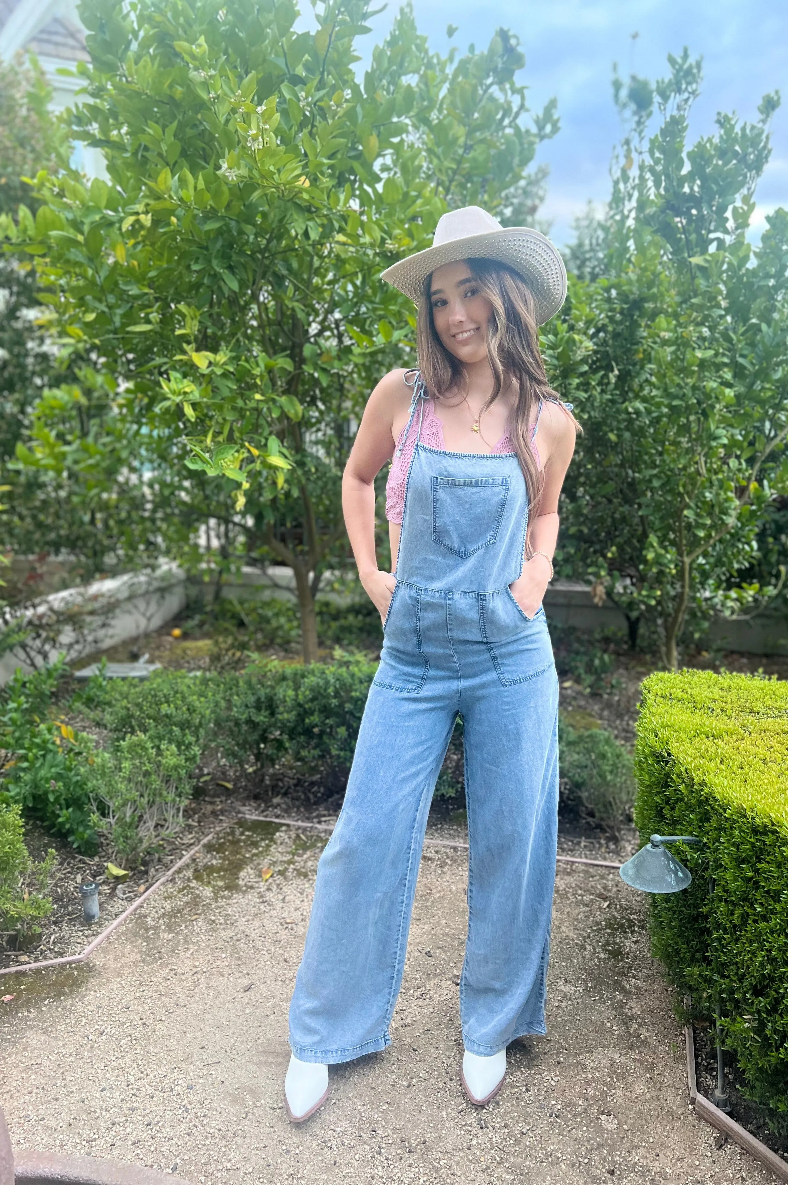 Tencel Overall Jumpsuit Denim