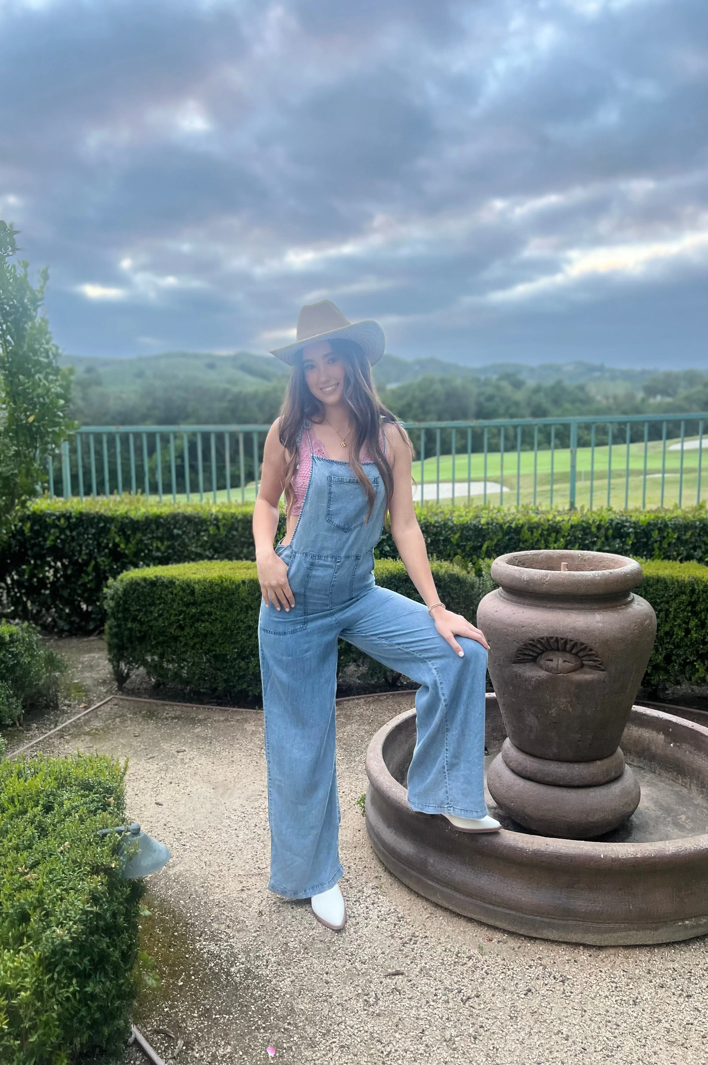 Tencel Overall Jumpsuit Denim