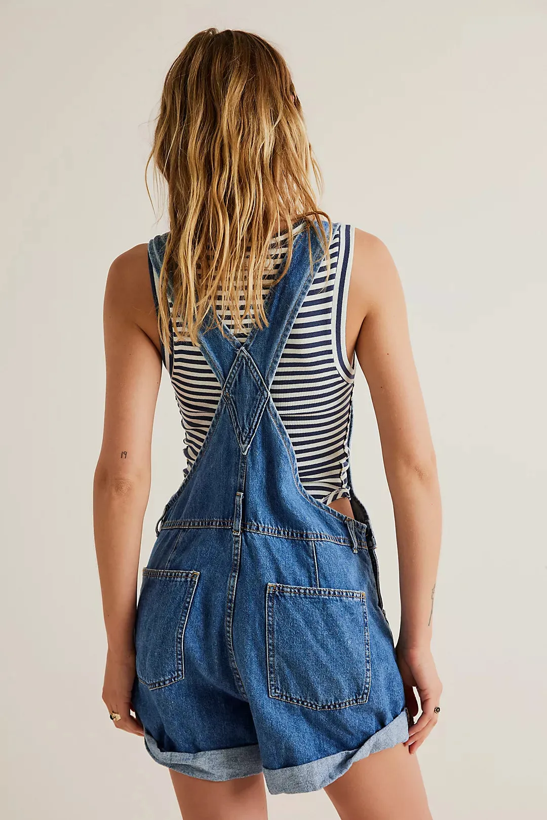 The Ziggy Shortalls by Free People - Sapphire