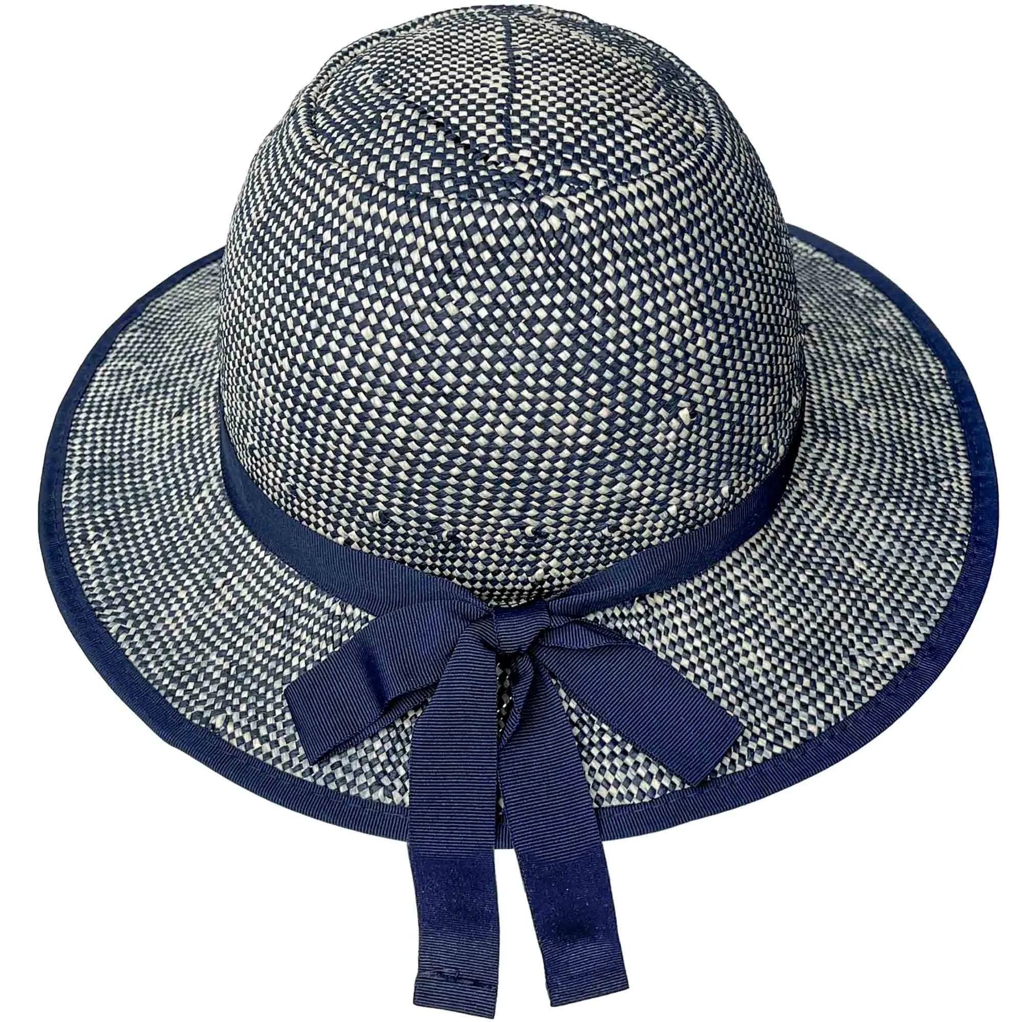 Thousand Helmet   Shibori Blue Straw Hat Helmet Cover