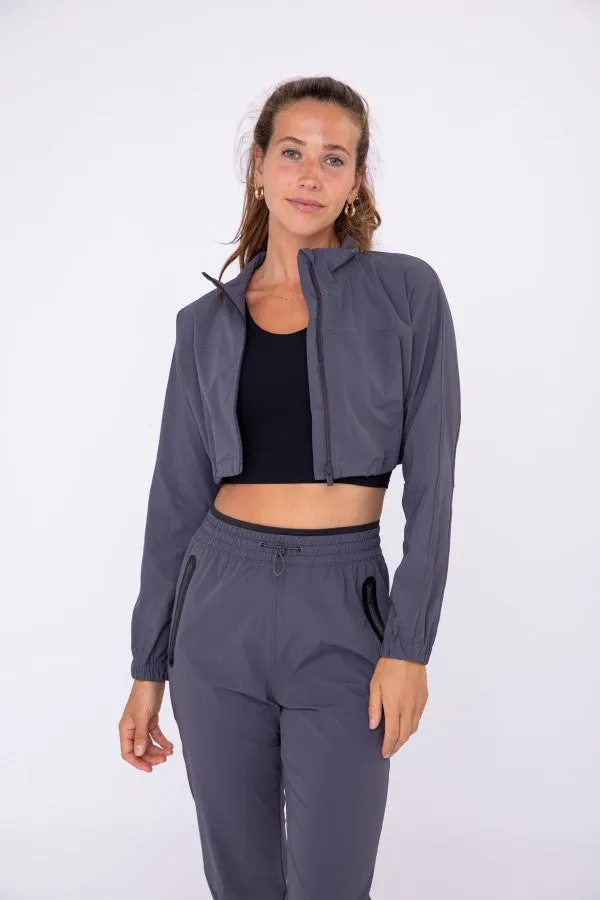 Toggle Hem Cropped Active Jacket (AJ-B0353)