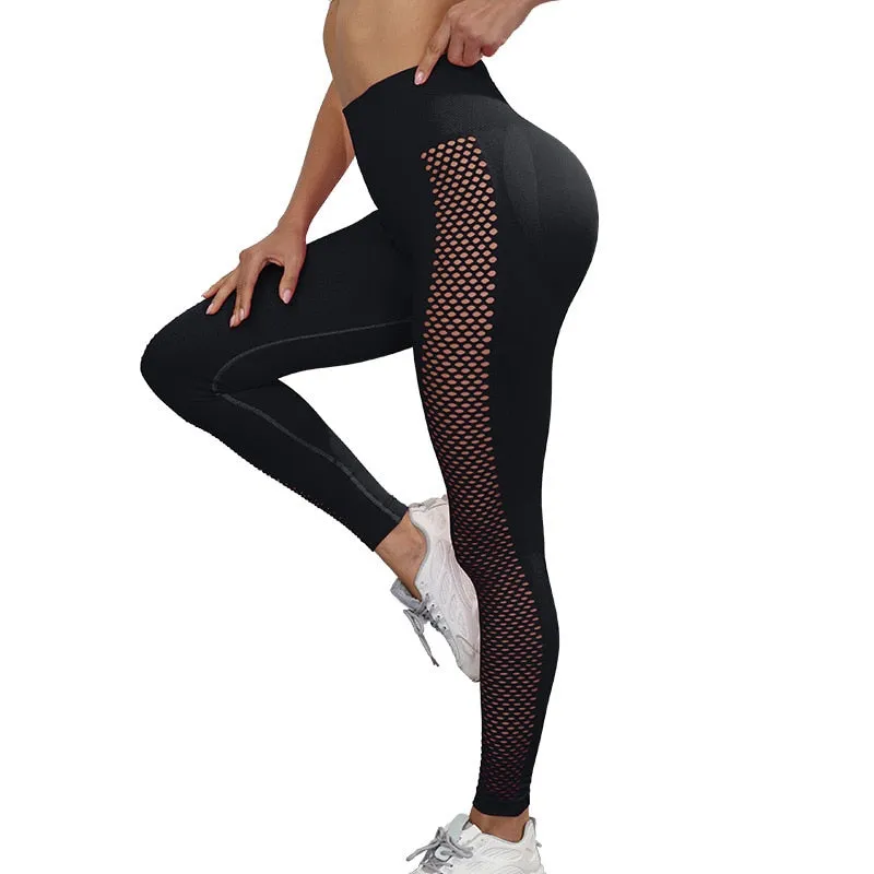 Trendy Yoga High Waist Solid Color Leggings