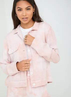 Utility Crop Jacket - Dusty Rose Bomba Dye