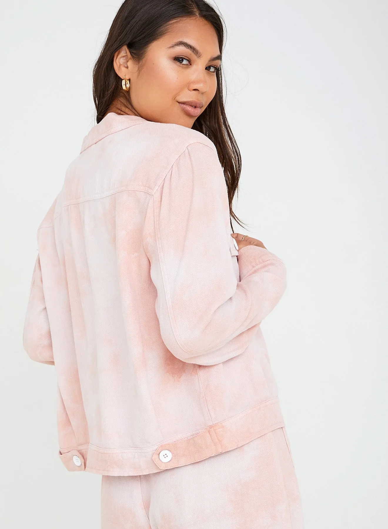 Utility Crop Jacket - Dusty Rose Bomba Dye