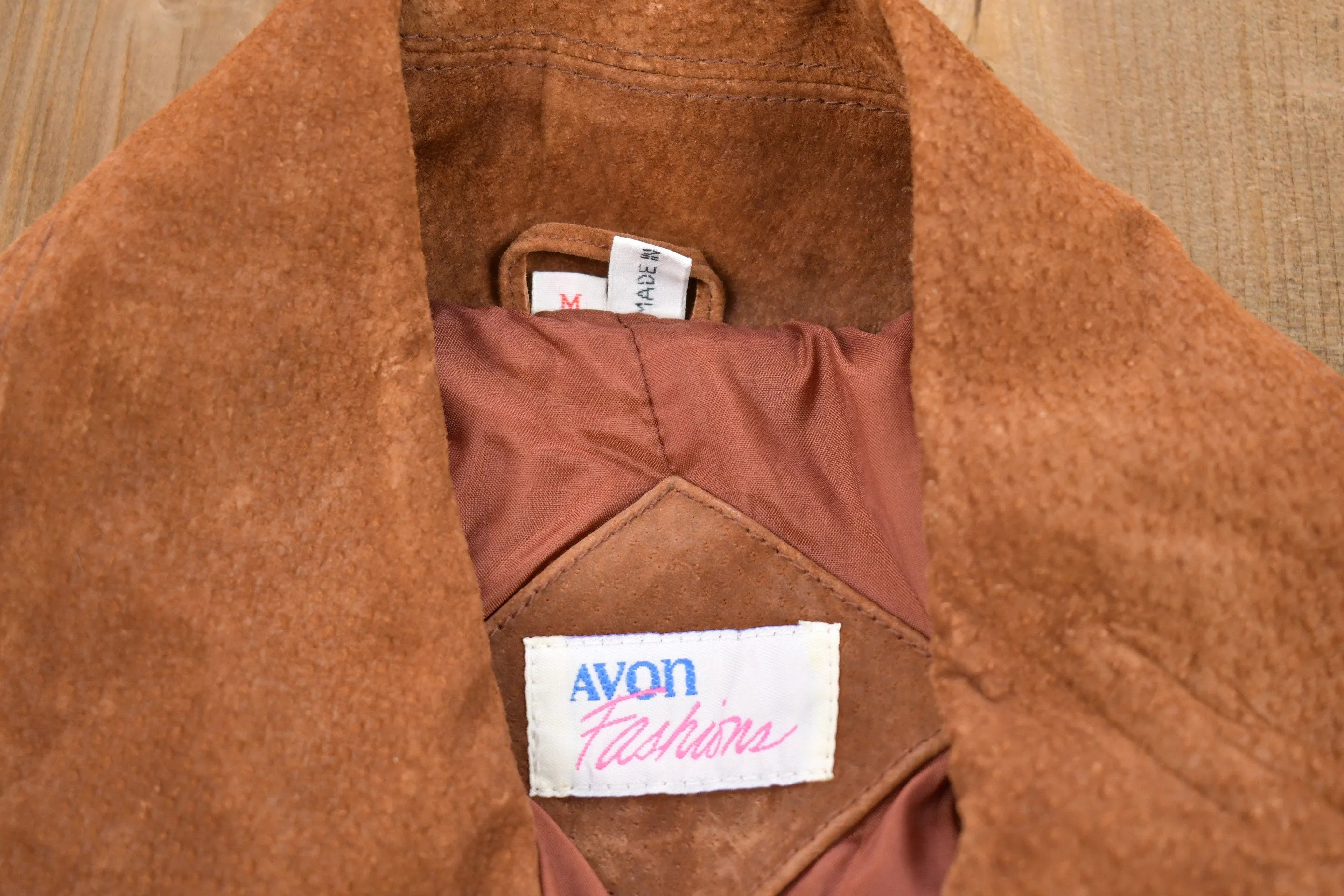 Vintage 1990s Avon Suede Leather Full Length Jacket