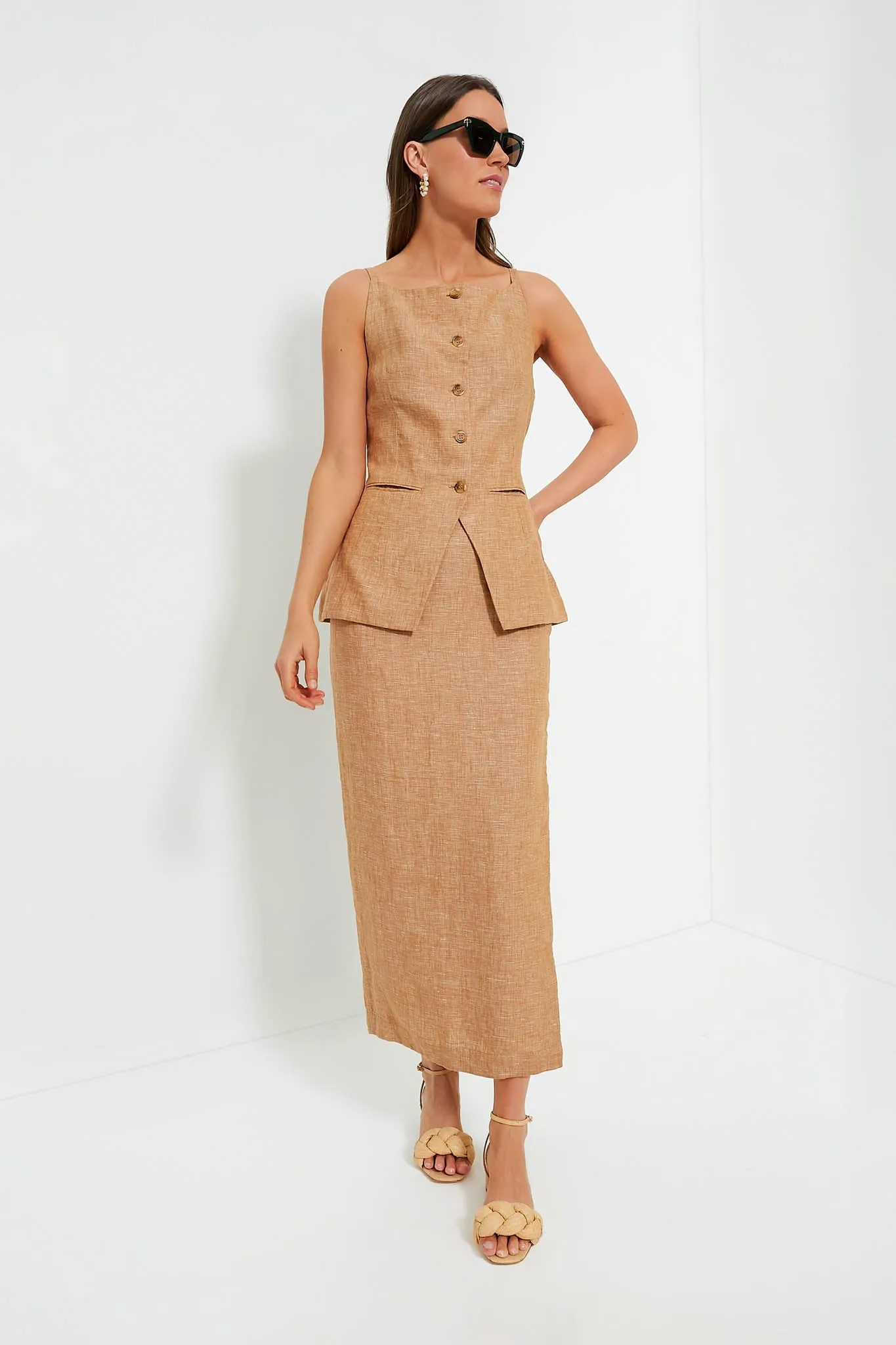 Walnut Nancy Pencil Skirt