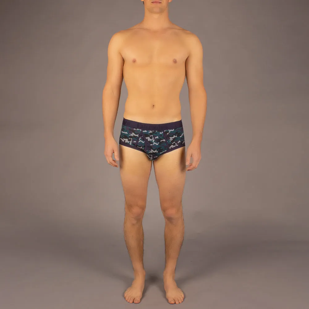 Wayne Brief | Blue Camouflage