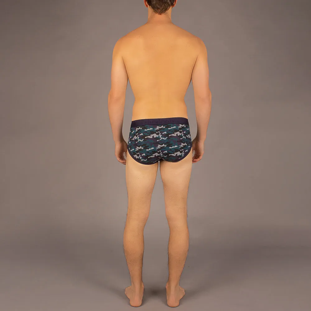 Wayne Brief | Blue Camouflage