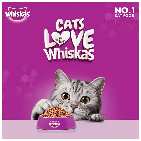 Whiskas Cat Food Mackerel Flavour 1  Year 1.2kg Pouch