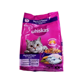 Whiskas Cat Food Mackerel Flavour 1  Year 1.2kg Pouch