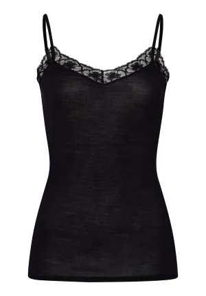 Woolen Lace Camisole | Black 70970-019