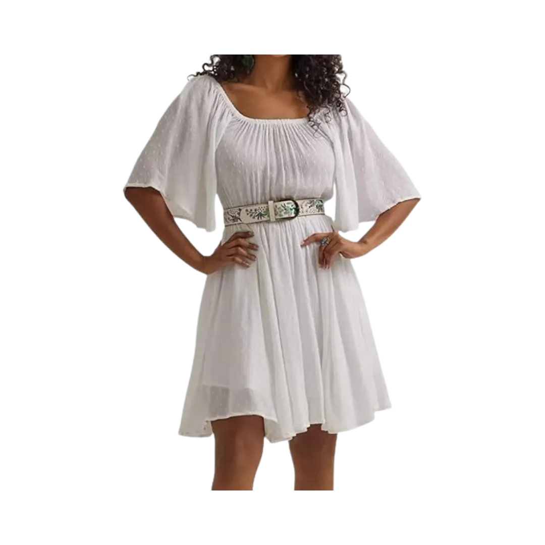 Wrangler Women's Flutter Dress White