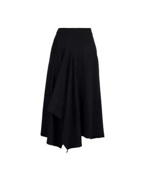 Xmas Capsule- Asy Hem Flare Check Skirt