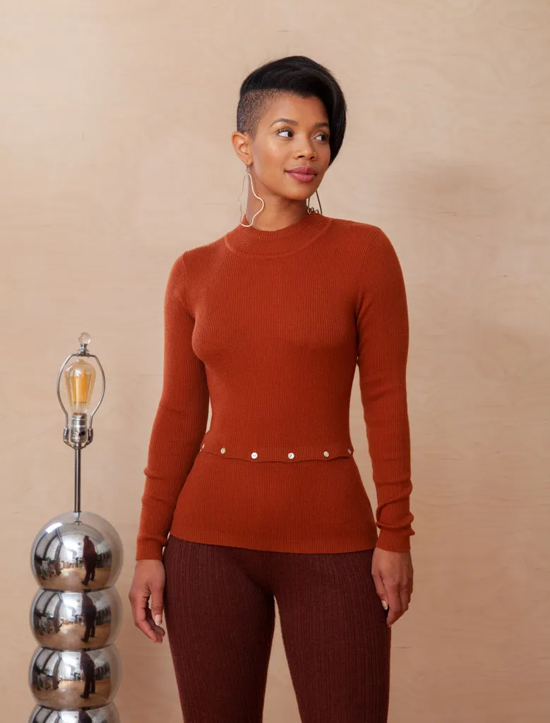 Xyla Top - Dark Rust