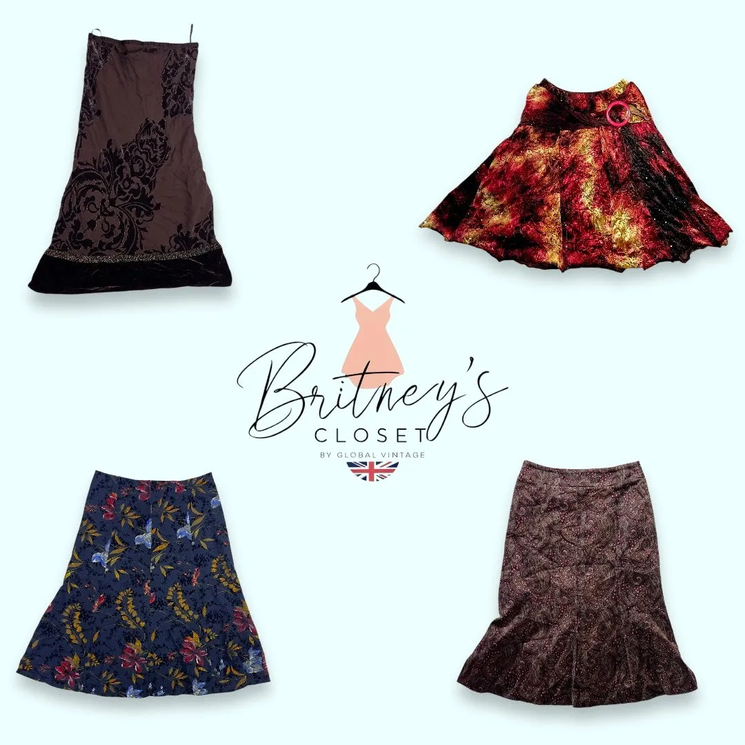 Y2K Nostalgia Nights Dreamy Velvet Skirts - 15 Pieces ( BC--10-55 )