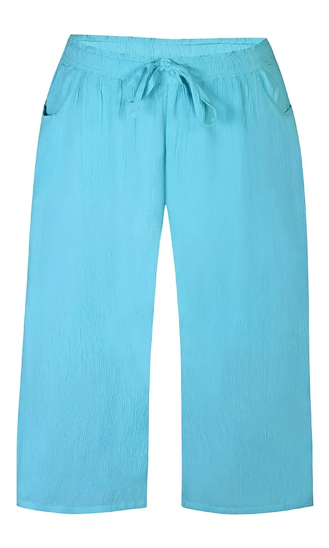 Zhenzi Joelle Culotte Trousers in Aqua