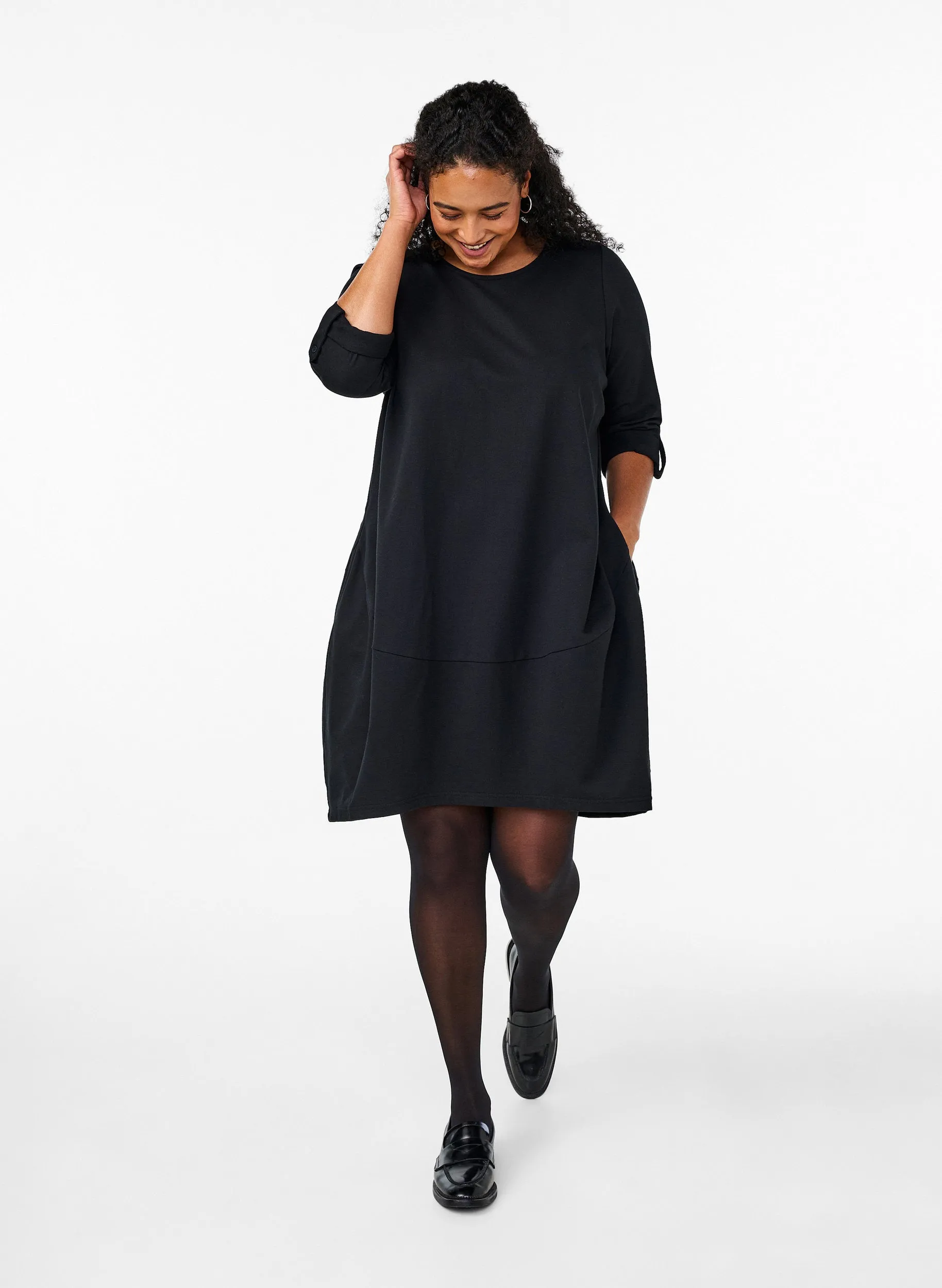 Zizzi Anita Dress in Black